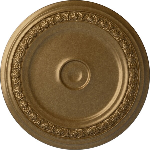 Ekena Millwork Carlsbad Ceiling Medallion (Fits Canopies up to 5 1/2"), Hand-Painted Pale Gold, 31 1/8"OD x 1 1/2"P CM31CAPAS - main